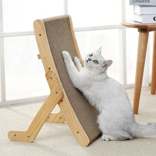 Griffoir pour chat incliné en bois
