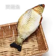 Jouet chat poisson interactif modèle carpe dorée