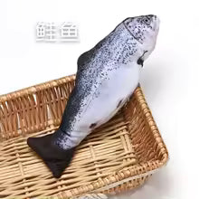 Jouet chat poisson interactif modèle saumon